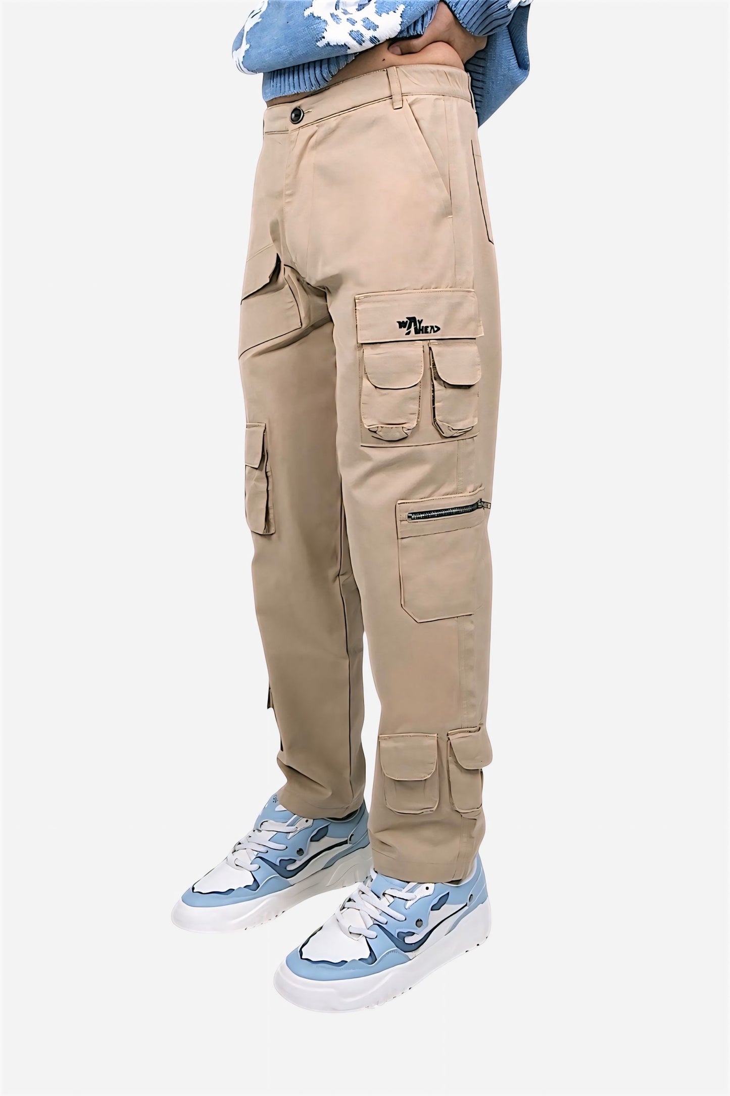 Light Beige Sand Cargo Pants