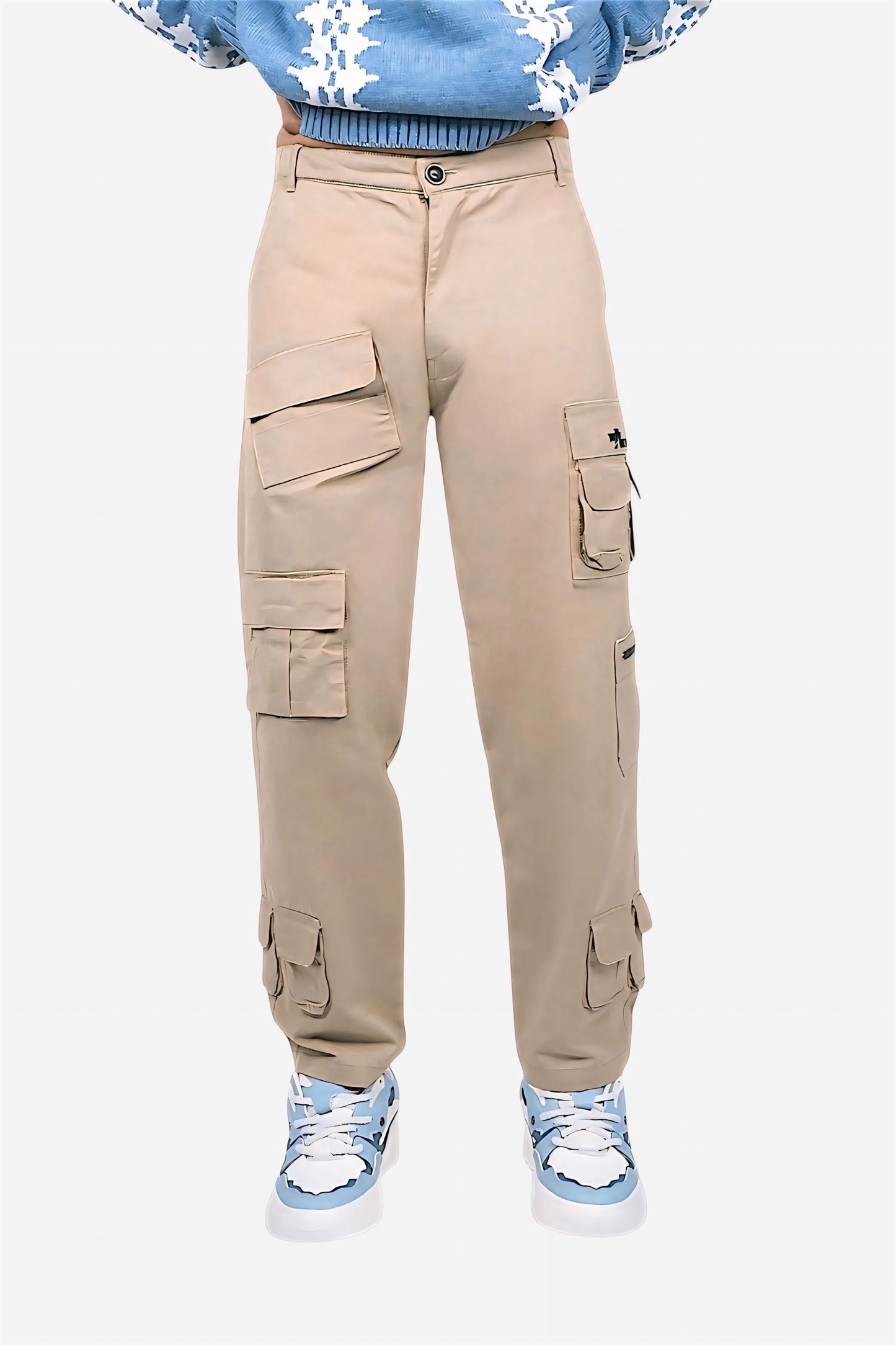 Light Beige Sand Cargo Pants