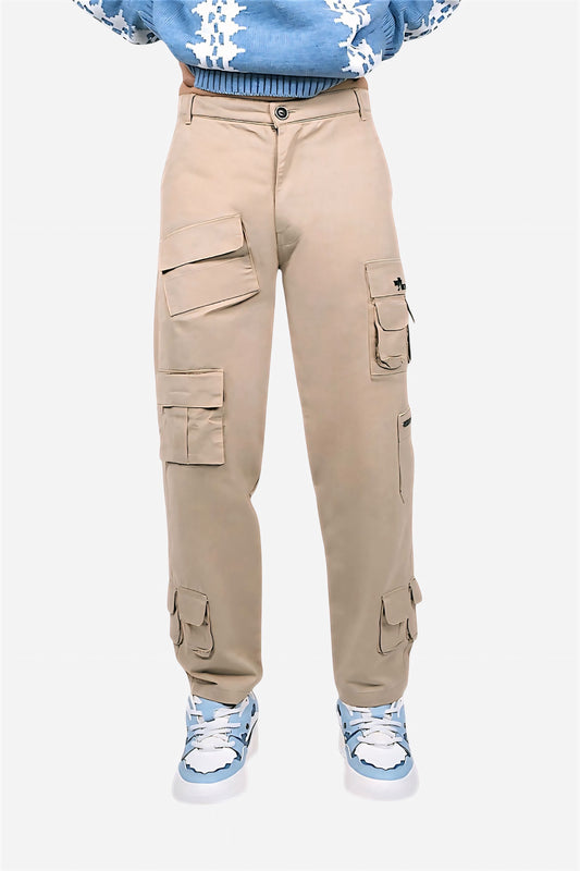 Light Beige Sand Cargo Pants